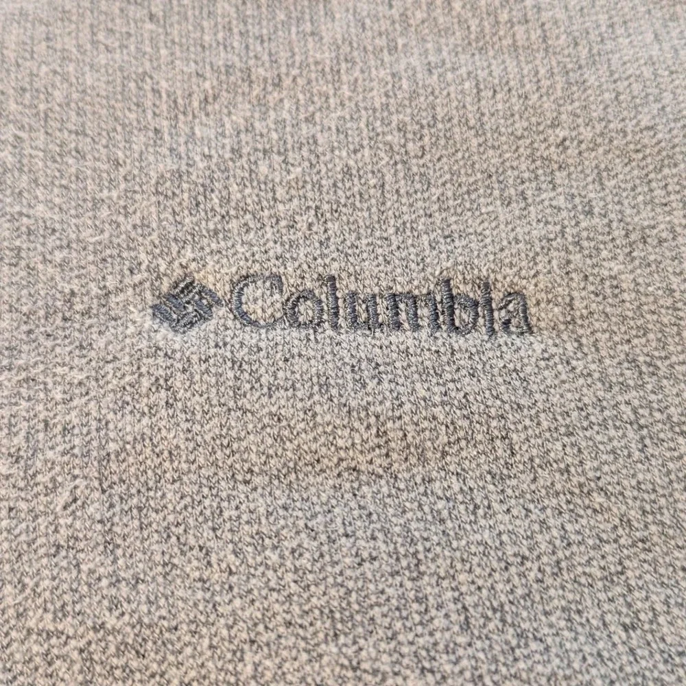 Columbia Mens XXL (2XL) Tan Quarter Zip Pullover Textured Cotton Blend Mock Neck